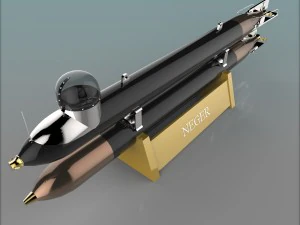german manned torpedo neger 3D Model