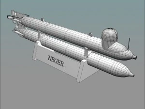 german manned torpedo neger 3D Model