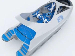 motoscafo realistico Modello 3D