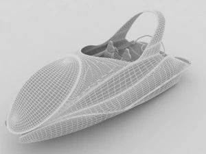 motoscafo realistico Modello 3D