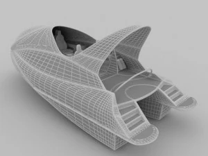 motoscafo realistico Modello 3D