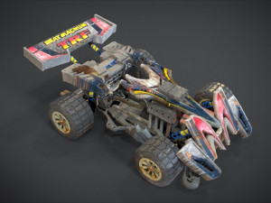 beat magnum trf with interior and detail machine hot rod mode 3D Model