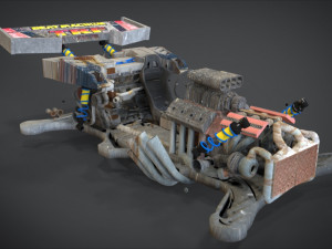 beat magnum trf with interior and detail machine hot rod mode 3D Model
