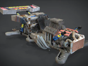 beat magnum trf com interior e detalhes do modo hot rod da m&aacute;quina Modelo 3D