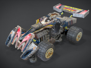 beat magnum trf with interior and detail machine hot rod mode 3D Model