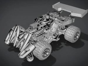 beat magnum trf com interior e detalhes do modo hot rod da m&aacute;quina Modelo 3D