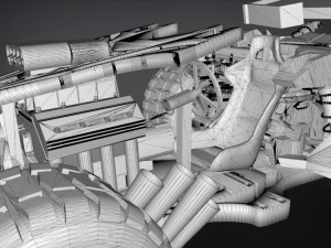beat magnum trf with interior and detail machine hot rod mode 3D Model