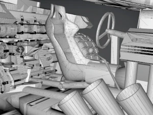 beat magnum trf com interior e detalhes do modo hot rod da m&aacute;quina Modelo 3D