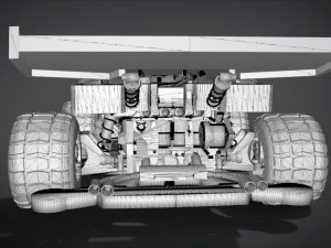 beat magnum trf com interior e detalhes do modo hot rod da m&aacute;quina Modelo 3D