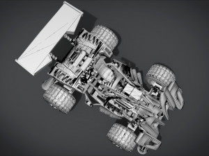 beat magnum trf with interior and detail machine hot rod mode 3D Model