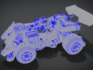beat magnum trf with interior and detail machine hot rod mode 3D Model