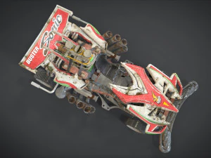 インテリアとディテールマシンのホットロッドモードを備えたバスターソニック 3Dモデル