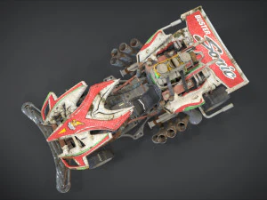 buster sonic with interior and detail machine hot rod mode 3D Model
