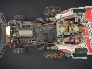 buster sonic with interior and detail machine hot rod mode 3D Model