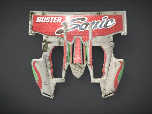 buster sonic with interior and detail machine hot rod mode 3D Model