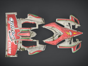 buster sonic with interior and detail machine hot rod mode 3D Model