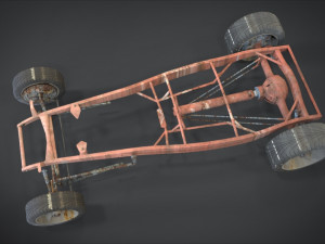 buster sonic with interior and detail machine hot rod mode 3D Model
