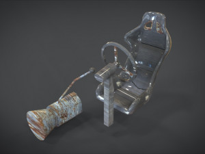 buster sonic with interior and detail machine hot rod mode 3D Model