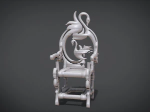 unique chair with a goose motif model 3D Model