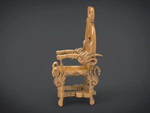 unique chair with a goose motif model 3D Model