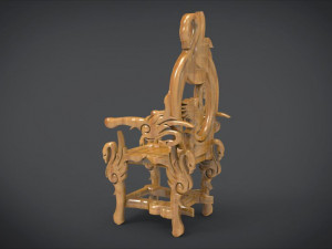 unique chair with a goose motif model 3D Model