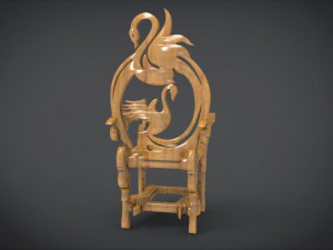 unique chair with a goose motif model 3D Model