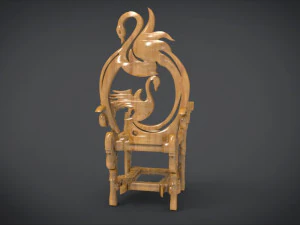 unique chair with a goose motif model 3D Model