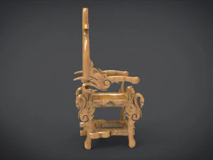 unique chair with a goose motif model 3D Model