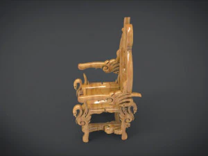 unique chair with a goose motif model 3D Model