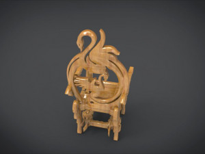 unique chair with a goose motif model 3D Model