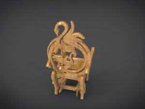 unique chair with a goose motif model 3D Model