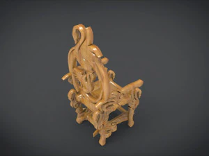 unique chair with a goose motif model 3D Model