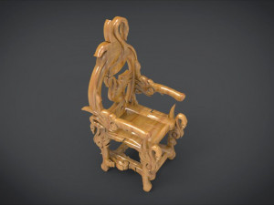 unique chair with a goose motif model 3D Model