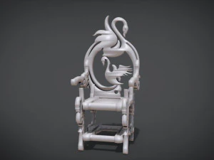 unique chair with a goose motif model 3D Model
