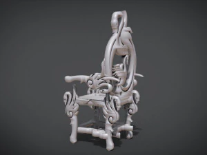 unique chair with a goose motif model 3D Model
