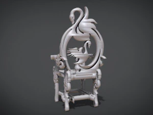 unique chair with a goose motif model 3D Model