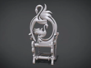 unique chair with a goose motif model 3D Model