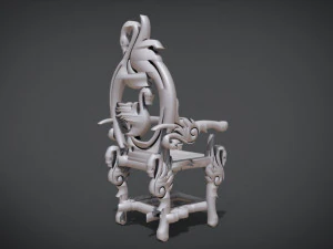 unique chair with a goose motif model 3D Model