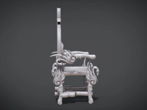 unique chair with a goose motif model 3D Model