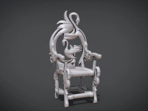 unique chair with a goose motif model 3D Model