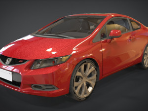honda civic si 3D मॉडल