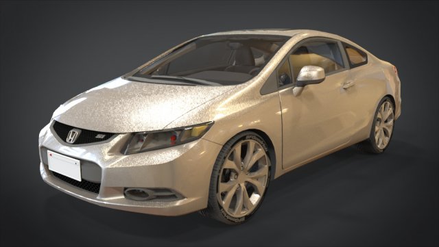 honda civic si 3D Модель .c4d .max .obj .3ds .fbx .stl .blend 