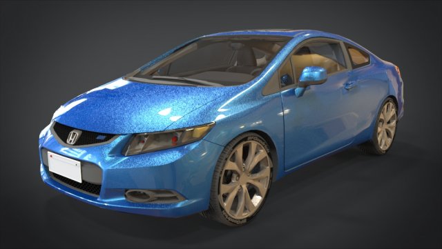 honda civic si Modelo 3D .c4d .max .obj .3ds .fbx .stl .blend 