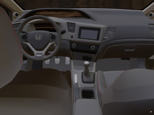 honda civic racing kit monster 3D Model