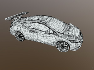 honda civic racing kit monster 3D Model