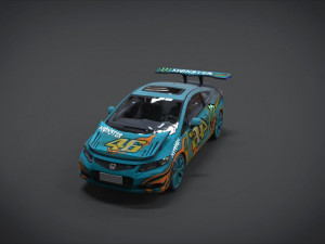 honda civic racing kit monster 3D Model
