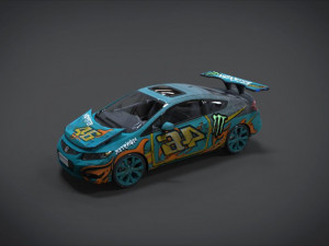honda civic racing kit monster 3D Model