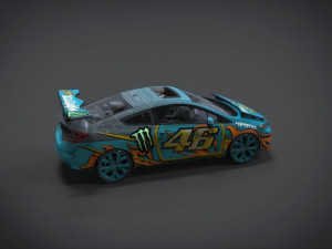 honda civic racing kit monster 3D Model