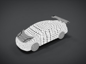 honda civic racing kit monster 3D Model