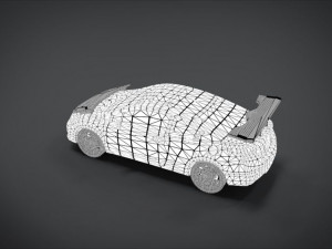honda civic racing kit monster 3D Model